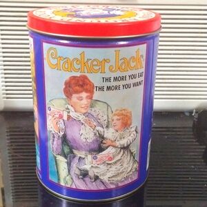 Vintage 1992 Cracker Jack Tin Third In Series  8.5L x 5.5 W Ex Cond.